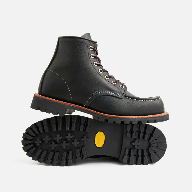 Red Wing 2949 Classic Moc Toe Black Oil Slick Men's Shoes with Vibram