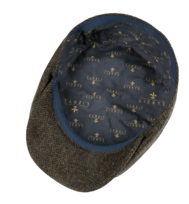 Stetson 8 Panel Cap Fischgrat Wool by Lierys beige herringbone