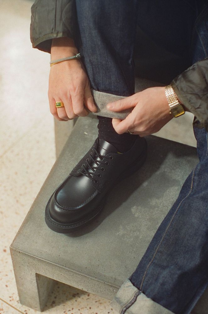 Red Wing x Engineered Garments 3110 Shop Moc Toe Triple Black