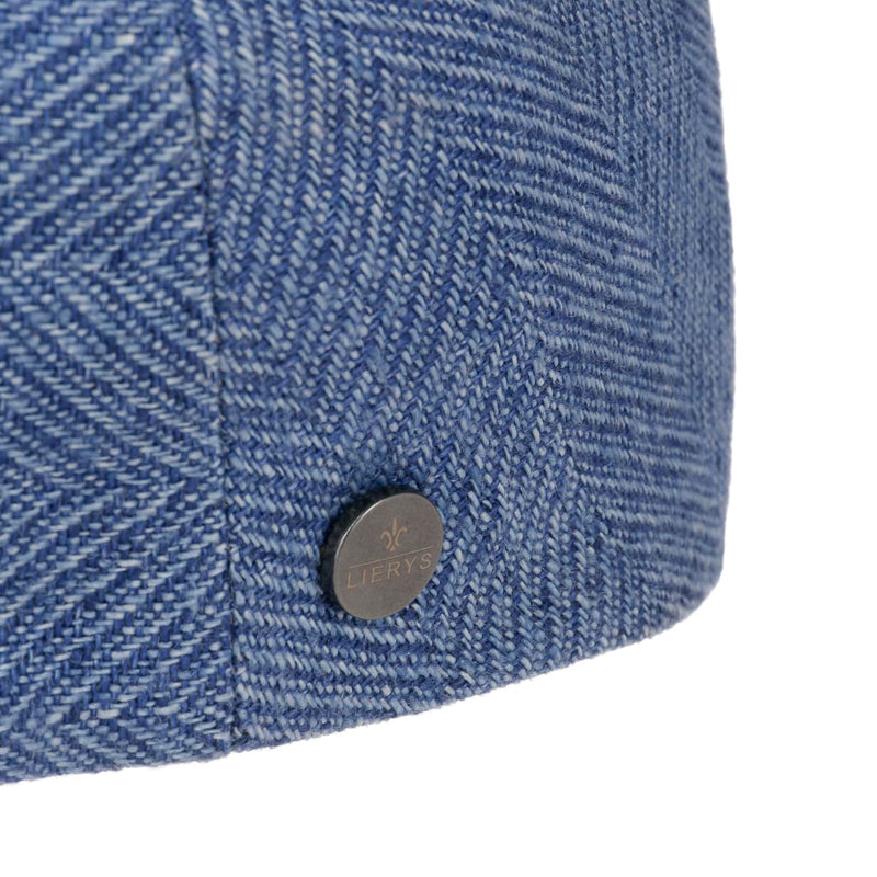 Stetson Kent Herrinbone Virgin Wool Flat Cap Blue
