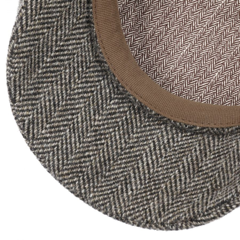 stetson-hatteras-EF-wool-herringbone-dark-brown-3