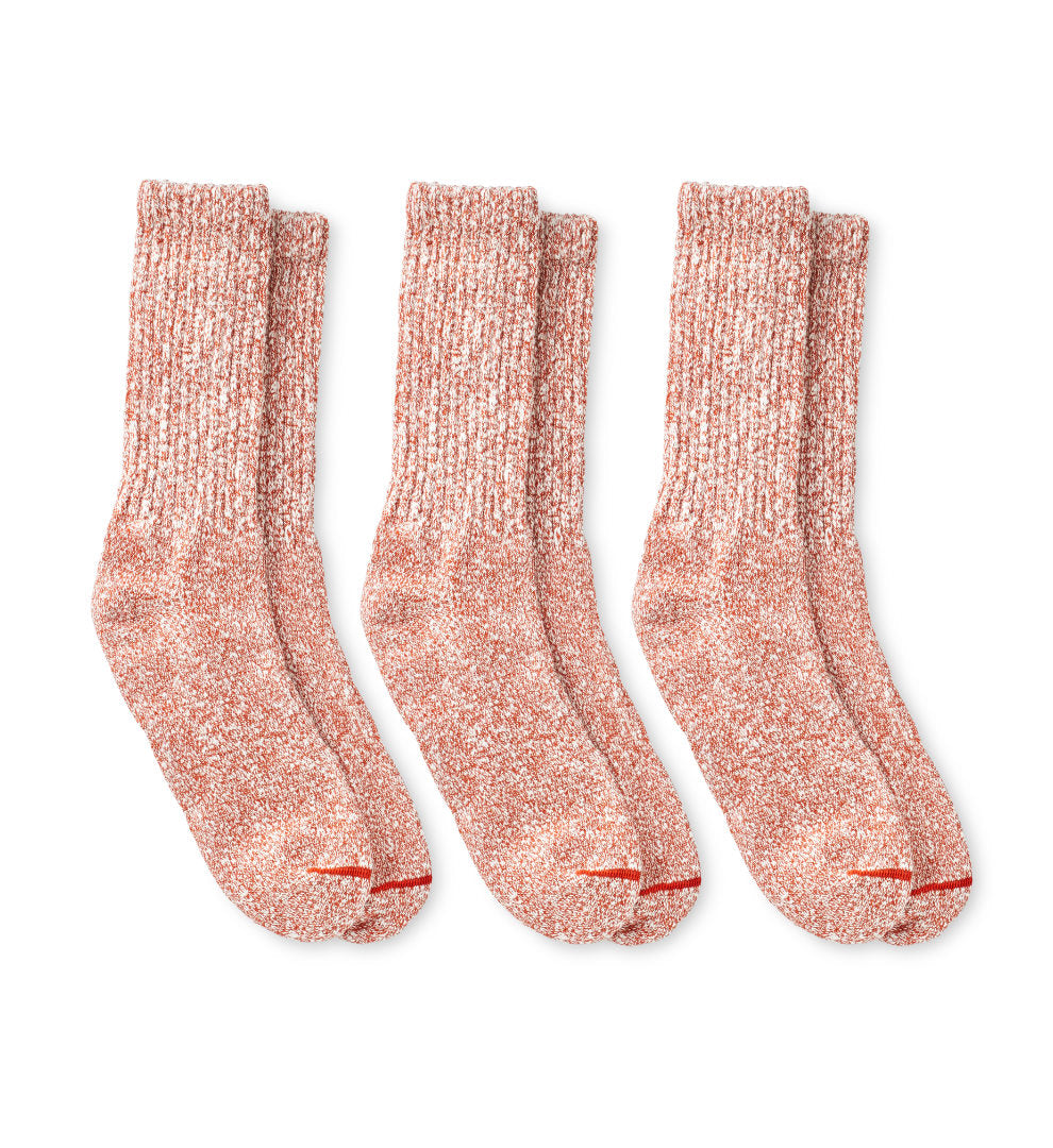 3-Pack Red Wing 97646 Cotton Ragg Crew Socks Rust