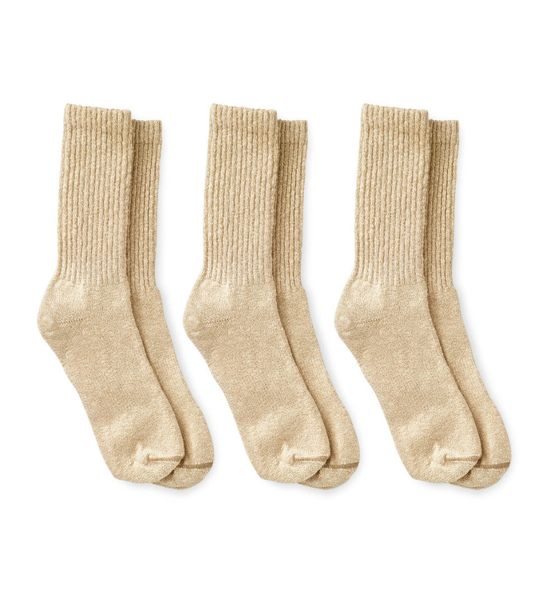 3-Pack Red Wing 97658 Cotton Ragg Crew Socks Coffee Cream