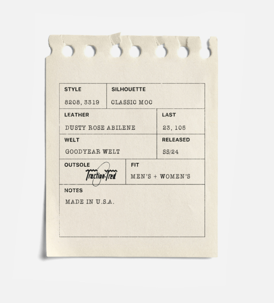 Red Wing 8208 Classic Moc Toe Dusty Rose Abilene Herren Special