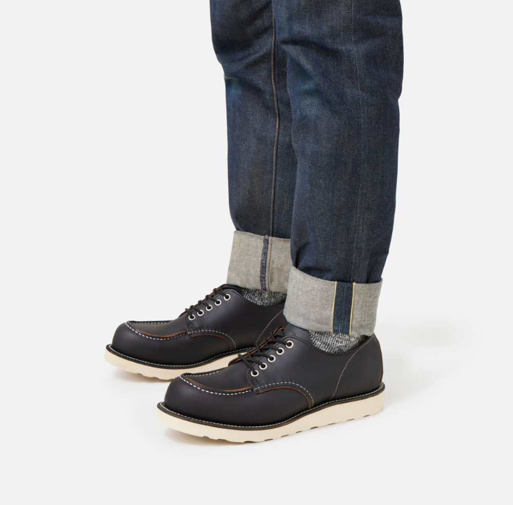 Red Wing 8090 Shop Moc Toe Oxford Black Prairie Herren