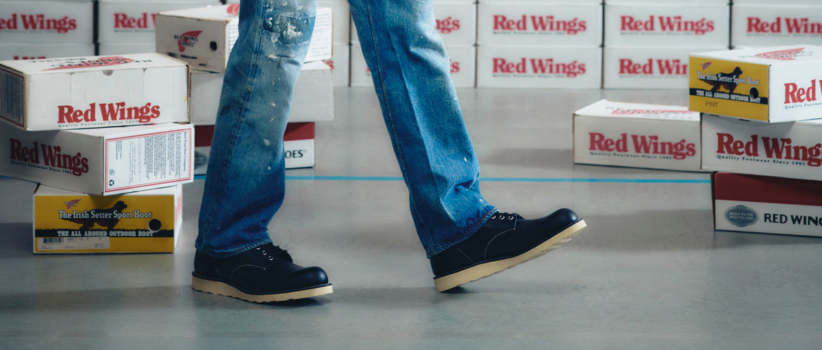 Red Wing 8165 Round Toe Black Chrome Herren Schuhe