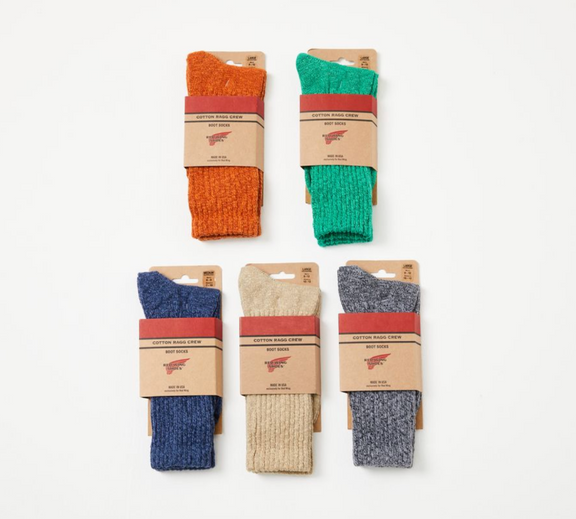 Red Wing Cotton Ragg Crew Socks Blue 97168 Socken Farben