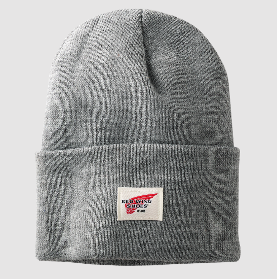 Red Wing 97435 Logo Knit Hat Men's Beanie grey heather