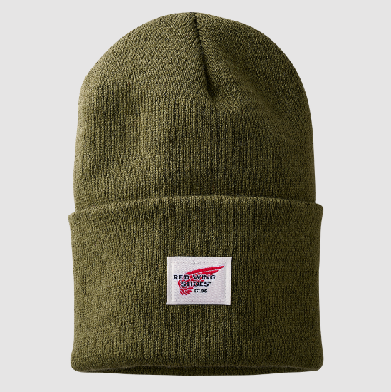 Red Wing 97437 Logo Knit Hat Men's Beanie Army Green
