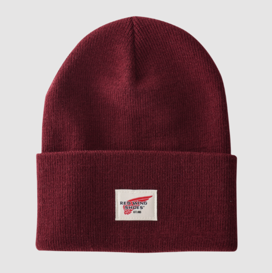 Red Wing 97479 Logo Knit Hat Men's Beanie Wine Red