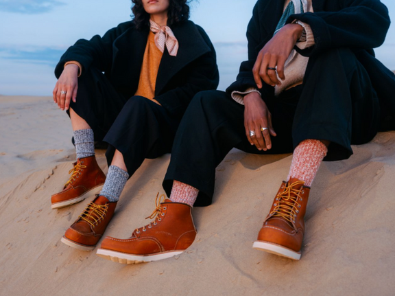 Red Wing Cotton Ragg Crew Socks Carolina Blue 97656 Socken hellblau und rot