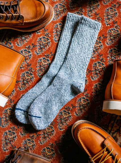 Red Wing Cotton Ragg Crew Socks Carolina Blue 97656 Socken hellblau detail