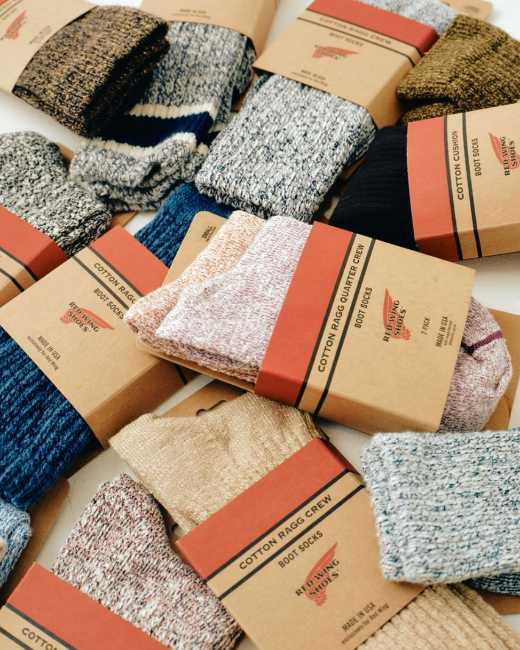 Red Wing Cotton Ragg Crew Socks Carolina Blue 97656 Socken farben