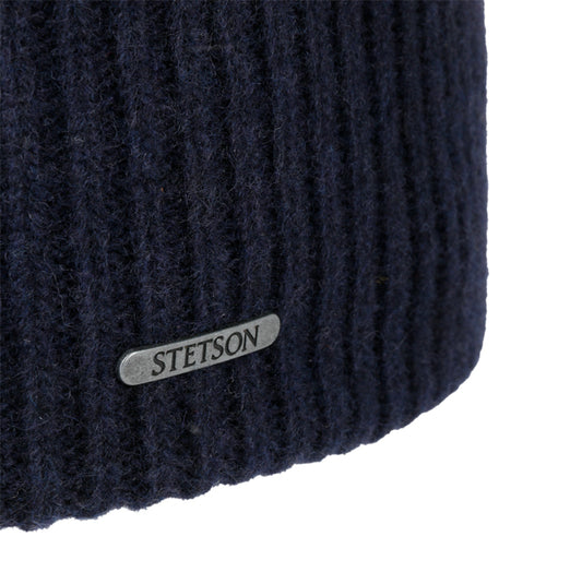 Stetson Merino Beanie dunkel blau