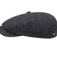 Stetson 8 Panel Cap Fischgrat Wool by Lierys blue herringbone