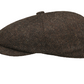 Stetson 8 Panel Cap Fischgrat Wool by Lierys beige herringbone