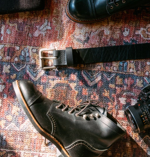 Red Wing Heritage Belt black 96503 Gürtel Detailansicht Schnalle