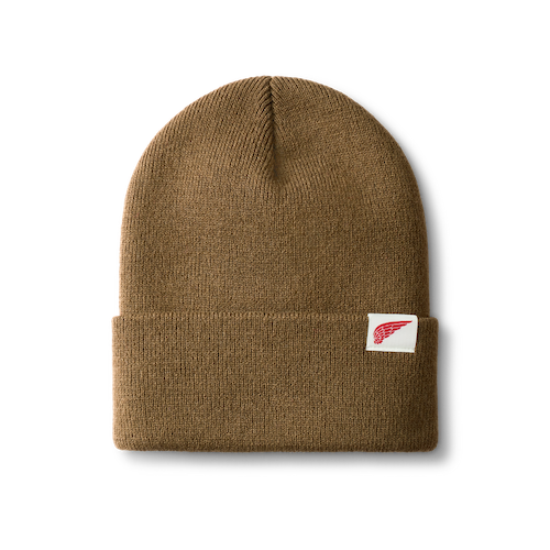 Red Wing 98060 Logo Knit Beanie Hat Coyote Brown