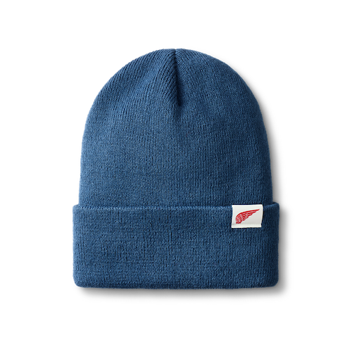 Red Wing 98063 Logo Knit Beanie Hat Dark Denim
