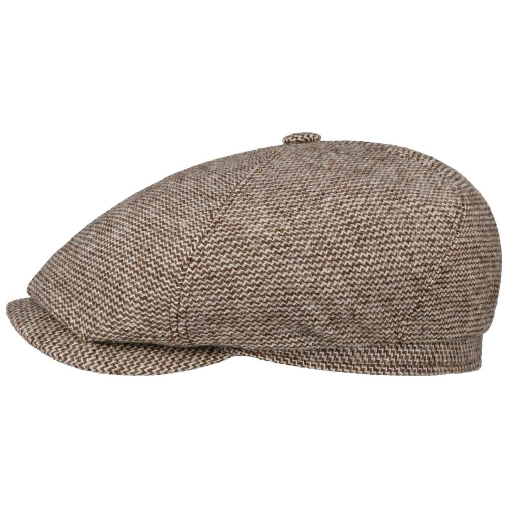 Stetson 6 Panel Undyed Wool Flatcap Beige/Brown