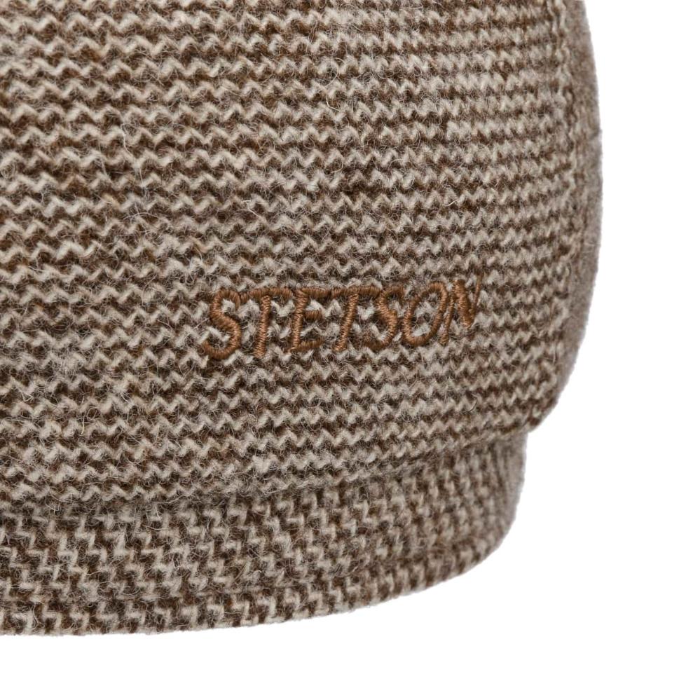 Stetson 6 Panel Undyed Wool Flatcap Beige/Brown.