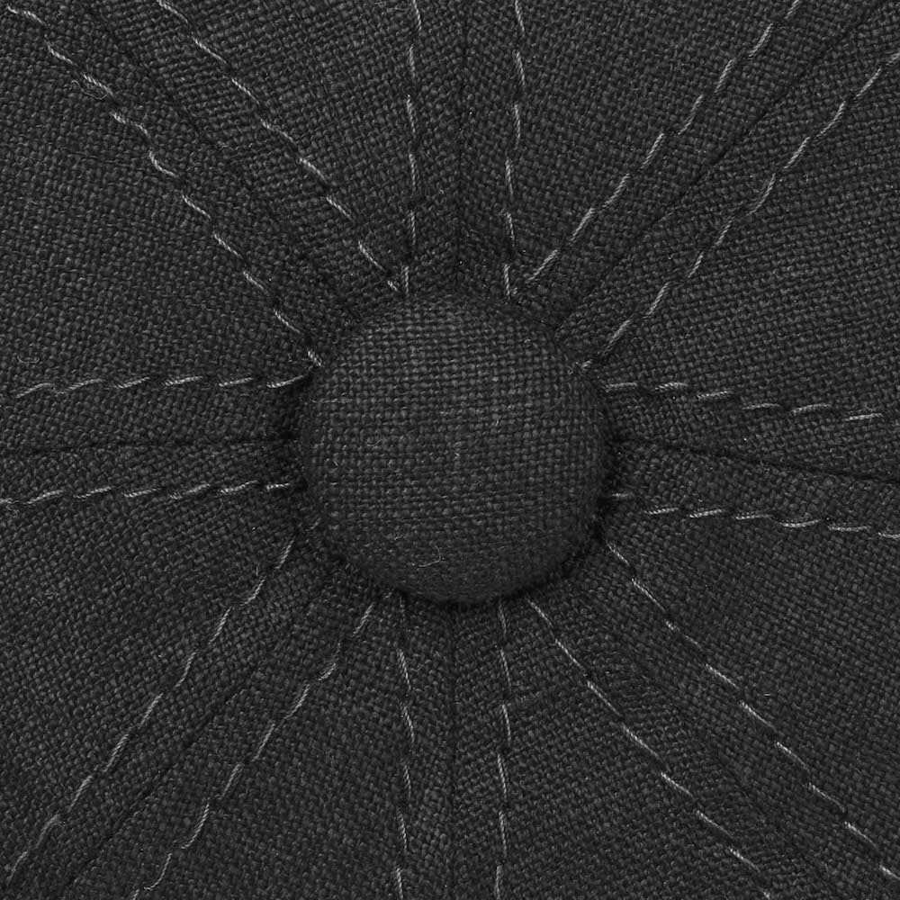 Stetson 8 Panel Linen Cap Black