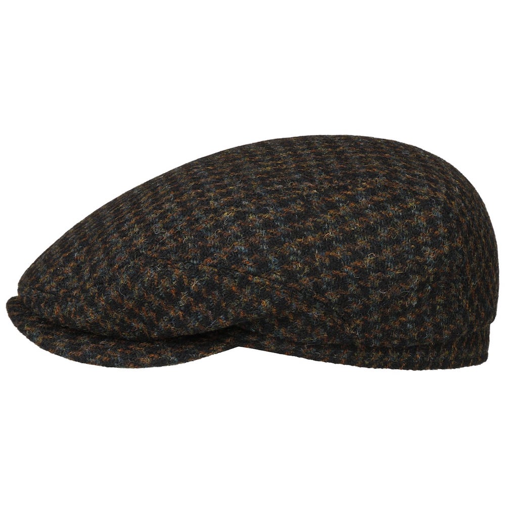 Stetson Driver Cap Houndstooth Harris Tweed