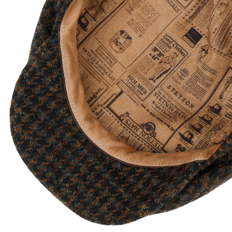 Stetson Driver Cap Houndstooth Harris Tweed