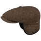 Stetson Hatteras EF Wool Herringbone Cap Brown.