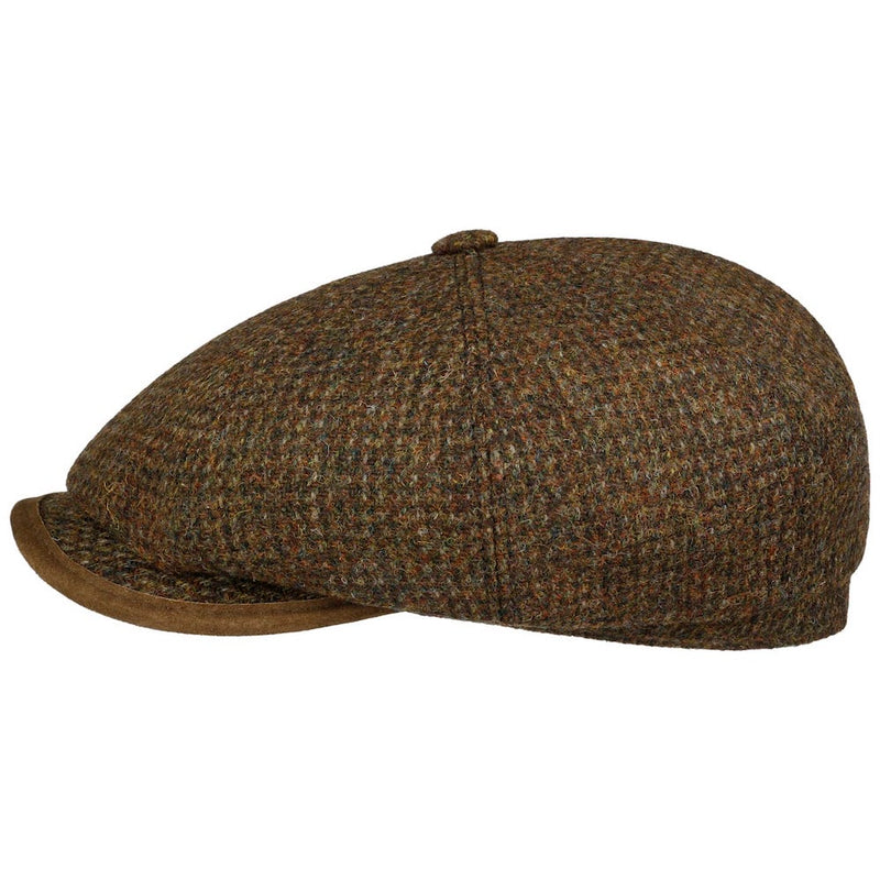 Stetson Hatteras Cap Virgin Wool Harris Tweed
