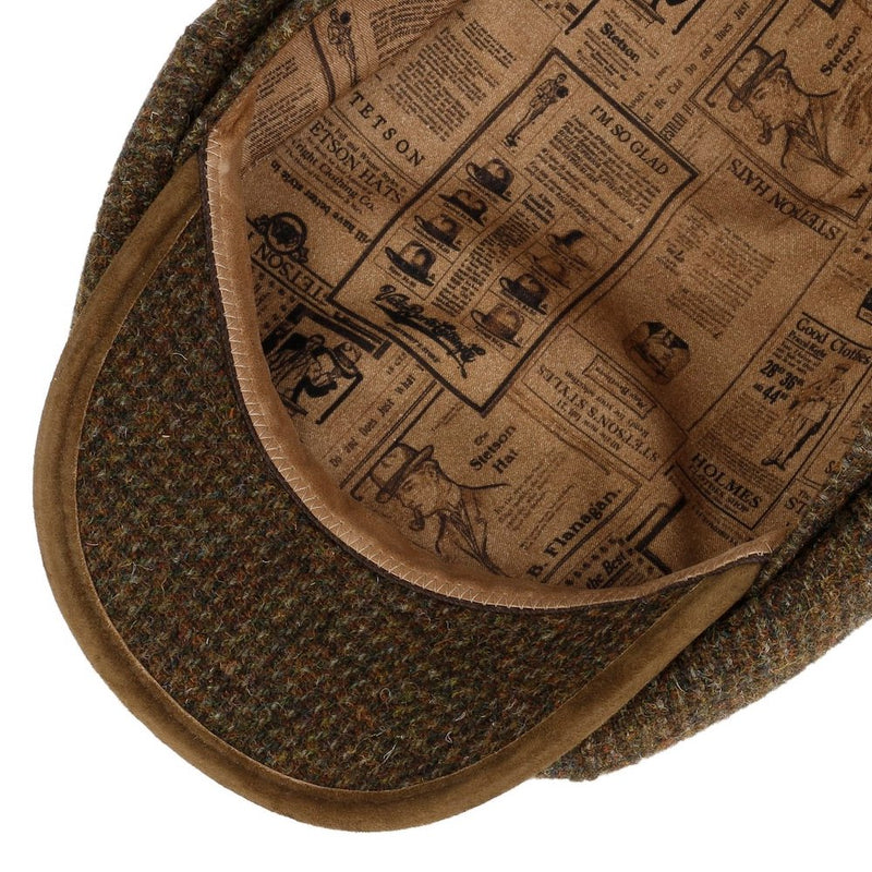 Stetson Hatteras Cap Virgin Wool Harris Tweed