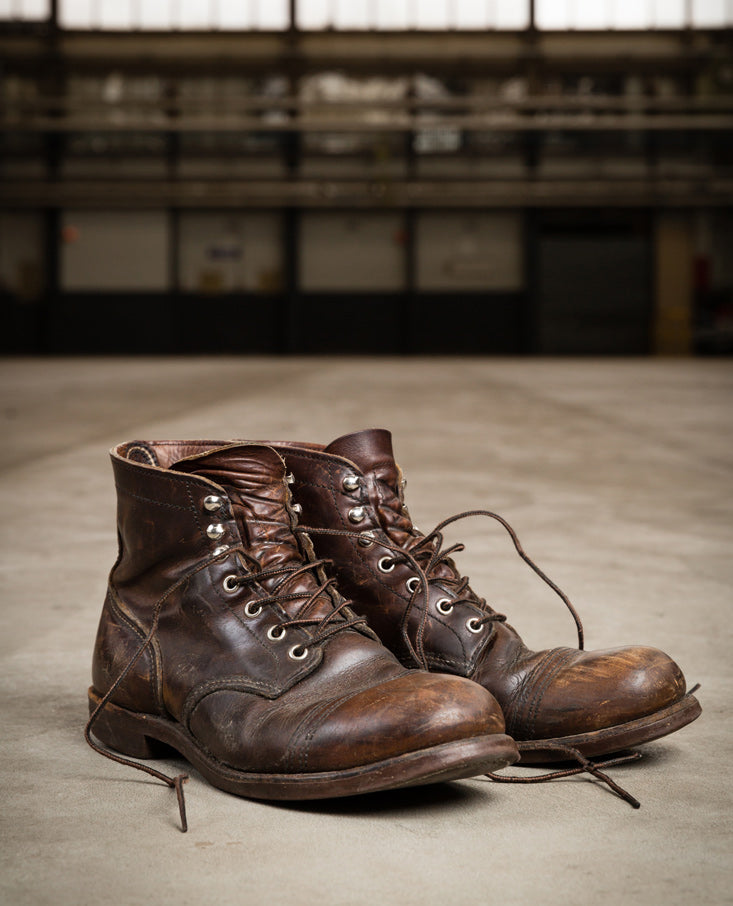 Red Wing 8111 Iron Ranger Amber Harness Patina Used Look