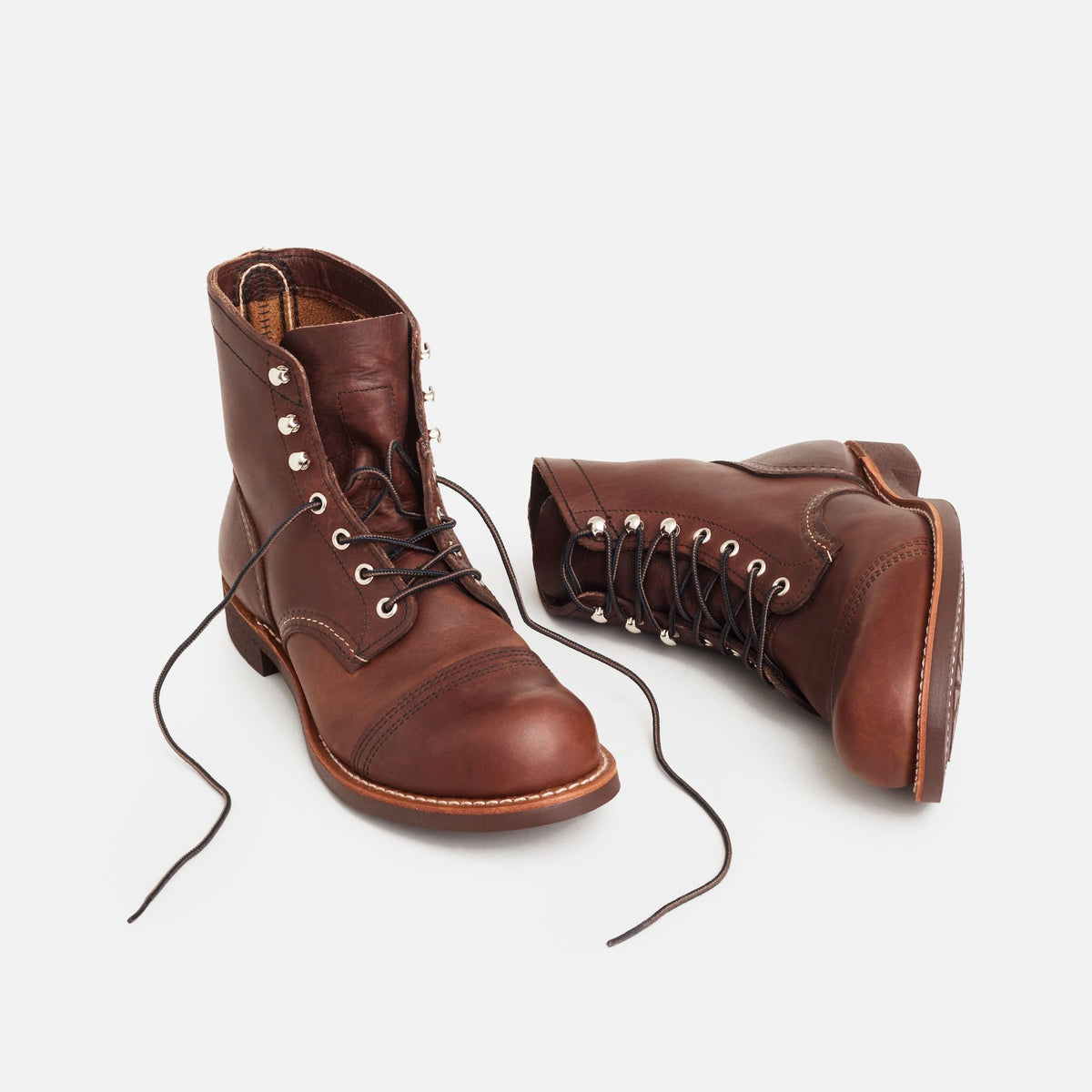 Red Wing 8111 EE Leiste Iron Ranger Amber Harness Leder Detailansicht