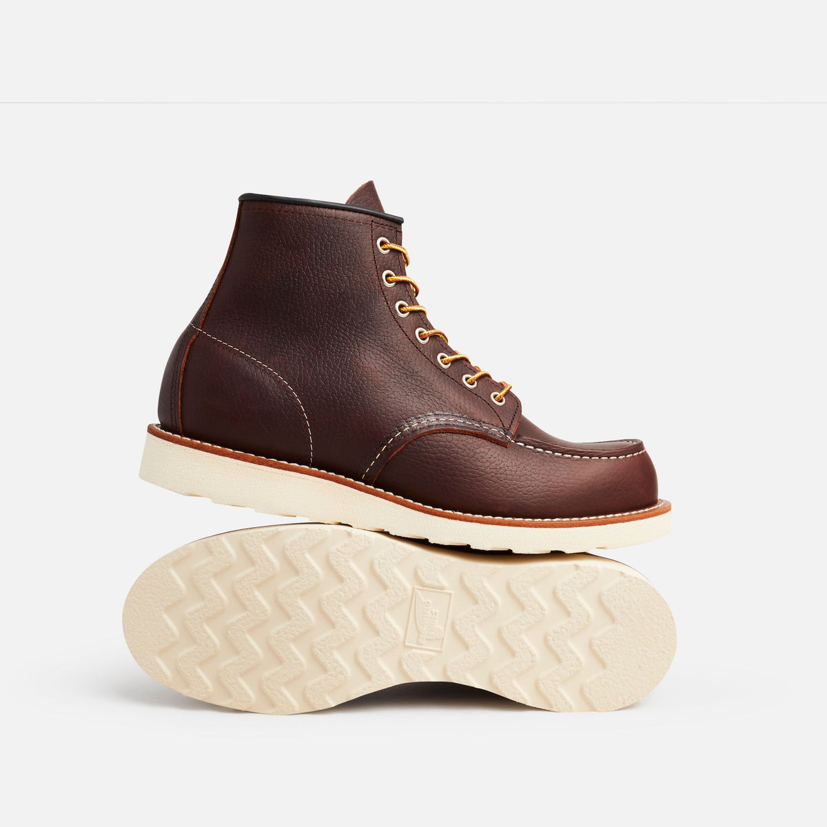 Red Wing 8138 Moc Toe Briar Oil Slick Leder Detailansicht